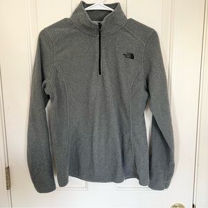 The North Face Gray Half Zip Fleece Pullover Sweatshirt